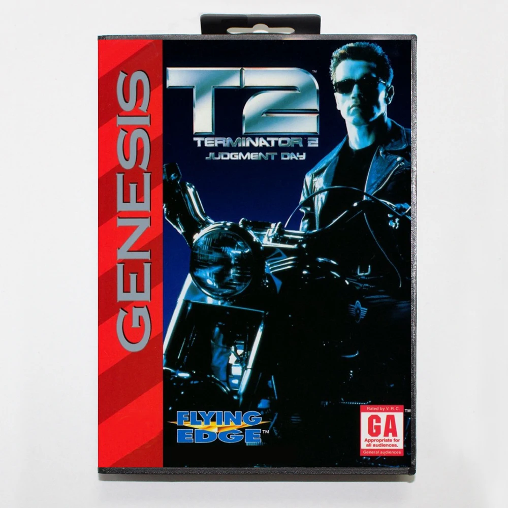 Cartuccia Di Gioco Terminator 2 Ration Day Md Con Scatola Usa Per Sistema Genesis Sega Megadrive A 16 Bit