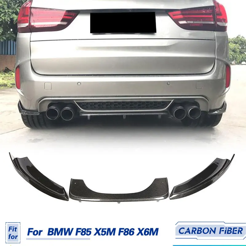 

Car Rear Bumper Diffuser Lip With Splitters Carbon Fiber For BMW F85 X5M F86 X6M 2014-2018 Racing Rear Lip Apron Body Kits