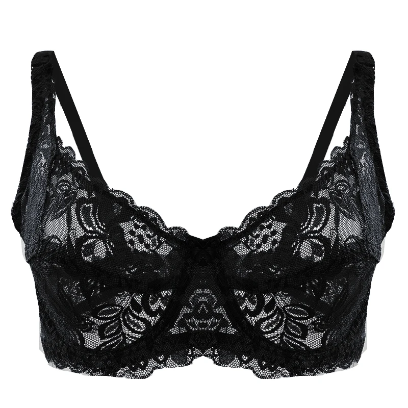 Women Sexy Lace Bras Plus Size Push Up Bralette Hollow Out Lingerie Embroidery Bra Brassiere Female Underwired Underwear