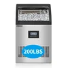 200lbs/24h Commercial Ice Maker,with LED Control Panel & 29lbs Storage Bin,for Restaurant Bar Cafe Home Office 1