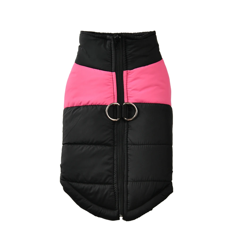 thumbnail image 1 of Chaqueta para perros de otoño e invierno con anillo en D para perros pequeños y grandes, ropa cálida impermeable con cremallera para cachorros, disfraces para mascotas Labrador Yorkies, 1 of 5