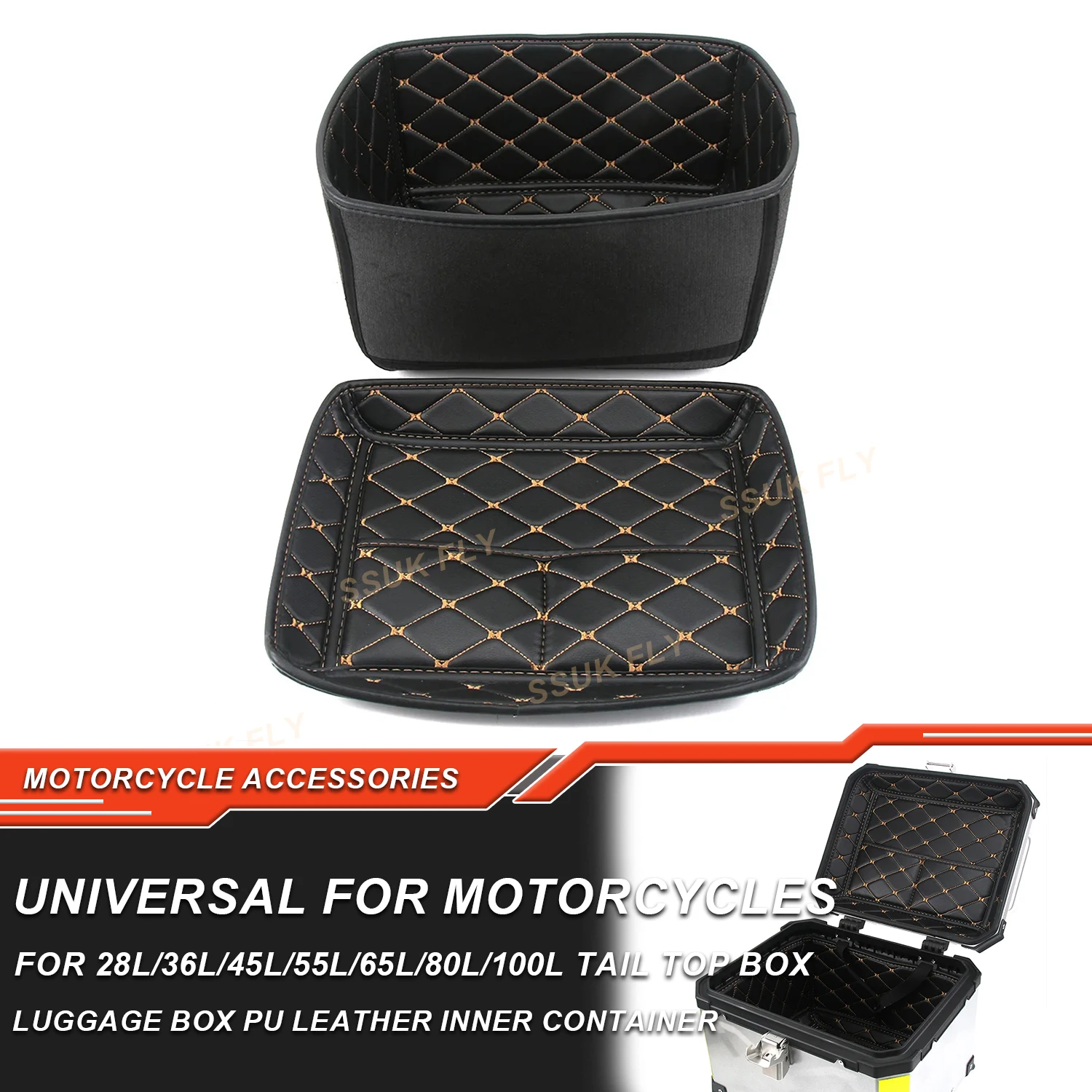 

For 28L 36L 45L 55L 65L 80L 100L Motorcycle Aluminum Alloy Trunk Tail Top Box Cover Pad Luggage Case Liner Inner Lining Cushion