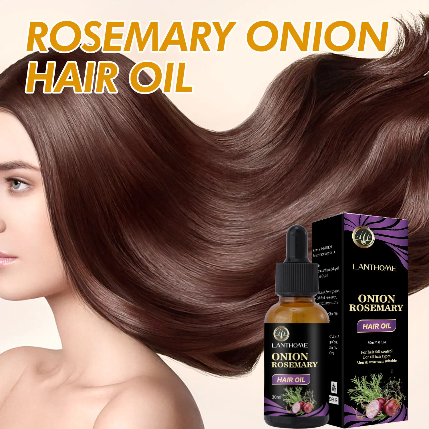 Rosemary Oil for Hair Growth Organic Hair Oil for Fast Hair Growth with Onion Black Seed Hair Growth Oil Control Hair Loss