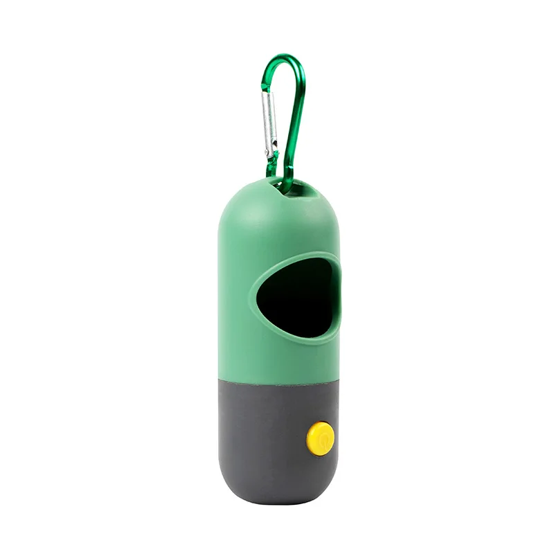 Portable Dog Poop Bag Dispenser Waste Bag Holder with LED Light Outdoor Dogs Trash Dispenser Garbage Hanging Storag Box dog poop bag dispenser