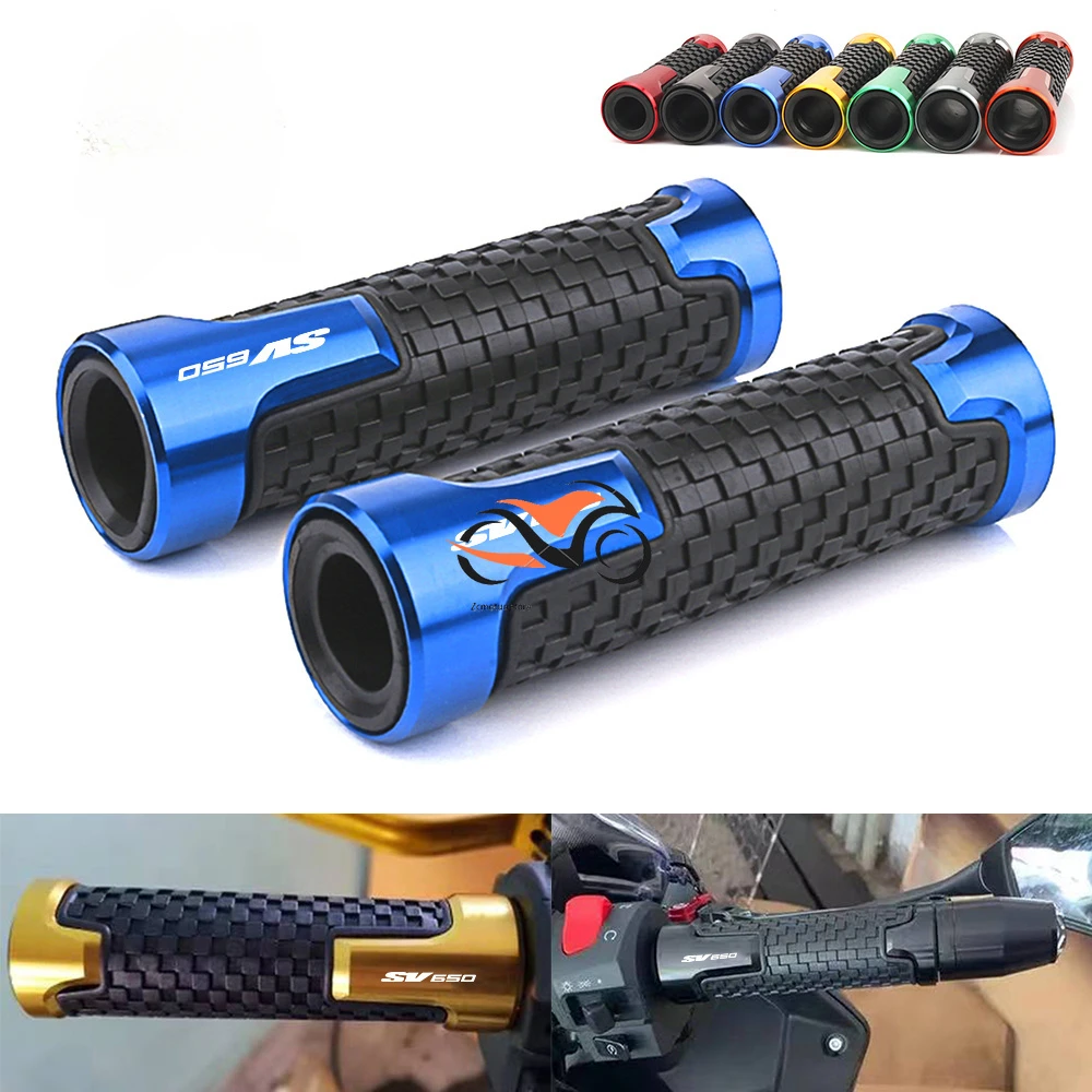 

Motorcycle Accessories For Suzuki Sv650 Sv650s Sv 650 S 650S 1999-2022 2023 7/8" 22MM Hanrdle Bar Handlebar Grips Soft Aubber