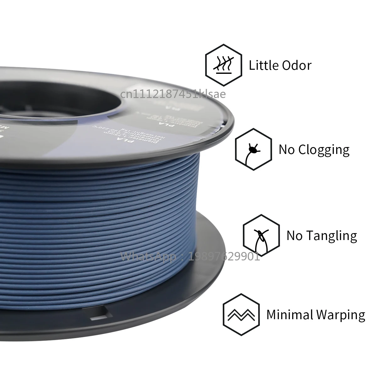 2026 NEW ERYONE 1.75mm 무광 PLA 필라멘트 3D 프린팅용 OEM 3D 프린터 필라멘트 1kg 1스풀 롤 FDM 3D 프린터용, 색상: 네이비