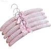 5pcs/Lot Fabric Coated Hanger Sponge Padded Hangers Hanging Clothes Hangers Hotel Shop Display Rack Hangers 18 Colors 38.5CM 3