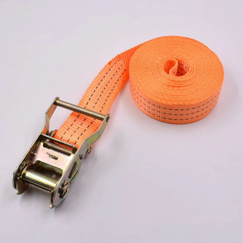 Adjustable Secure Tie-Down Safe Luggage Transport Heavy-Duty Car And Truck Front Cargo Ratchet Strap Metal Buckle
