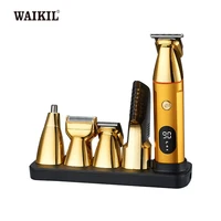 WAIKIL Men's Electric Professional Hair Clipper Multi functional Hair Trimmer USB Charging Digital Beauty Treatment Tool 1