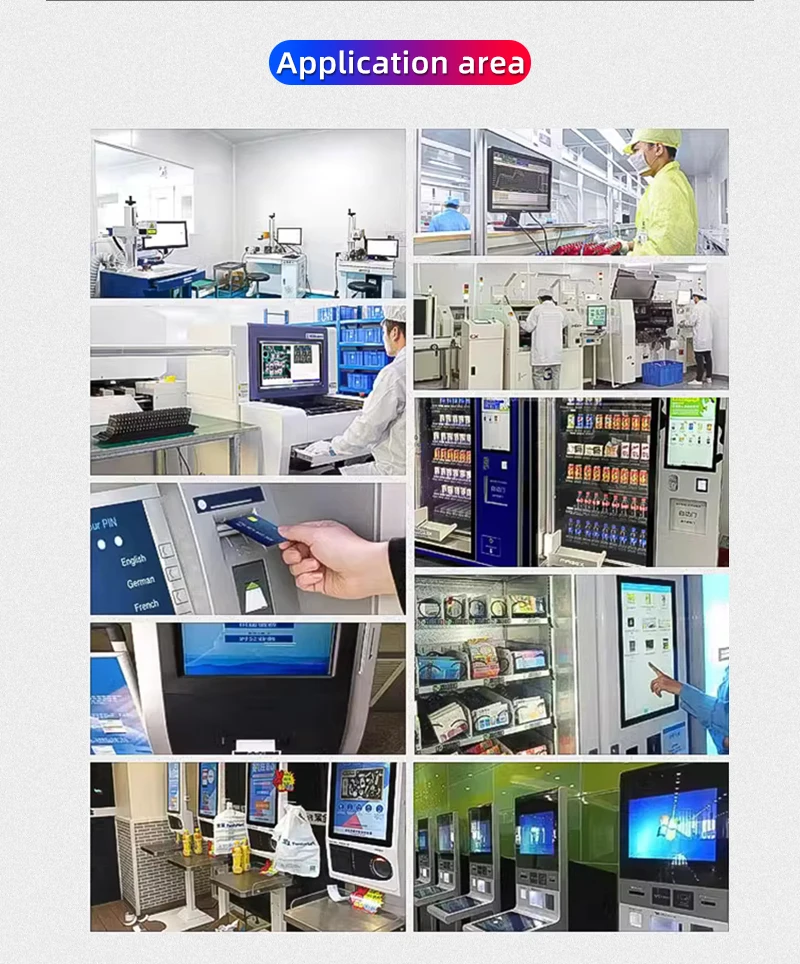 15.6/17 inch HD Insdustrial Monitor Touchscreen Computer All in One Touch Panel PC Computer front USB ZHICHUN hmi touch screen