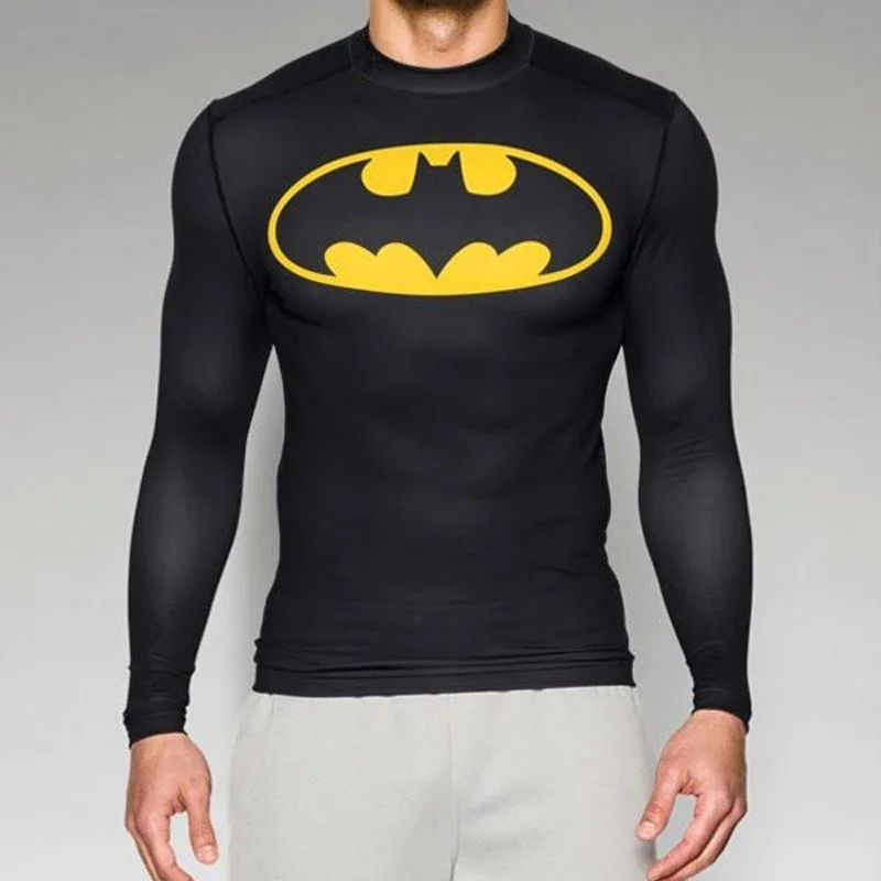 Athletic Shirt Batman Dri Fit T Shirt Superman Compression Shirt