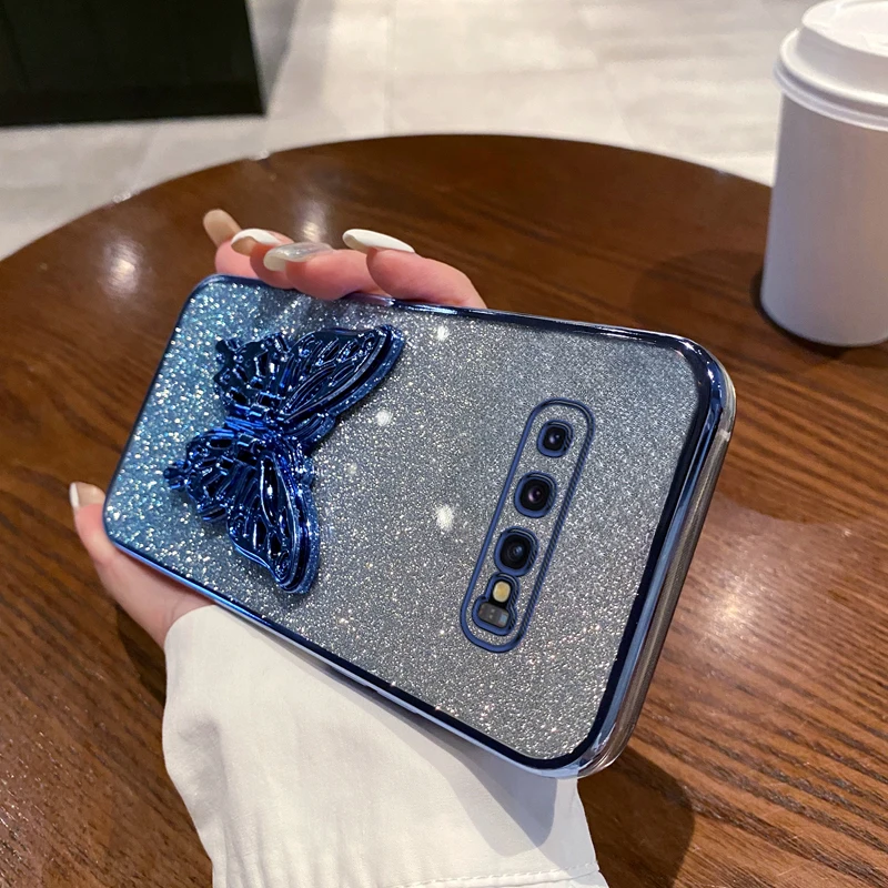 Glitter Butterfly Phone Holder Stand Cover