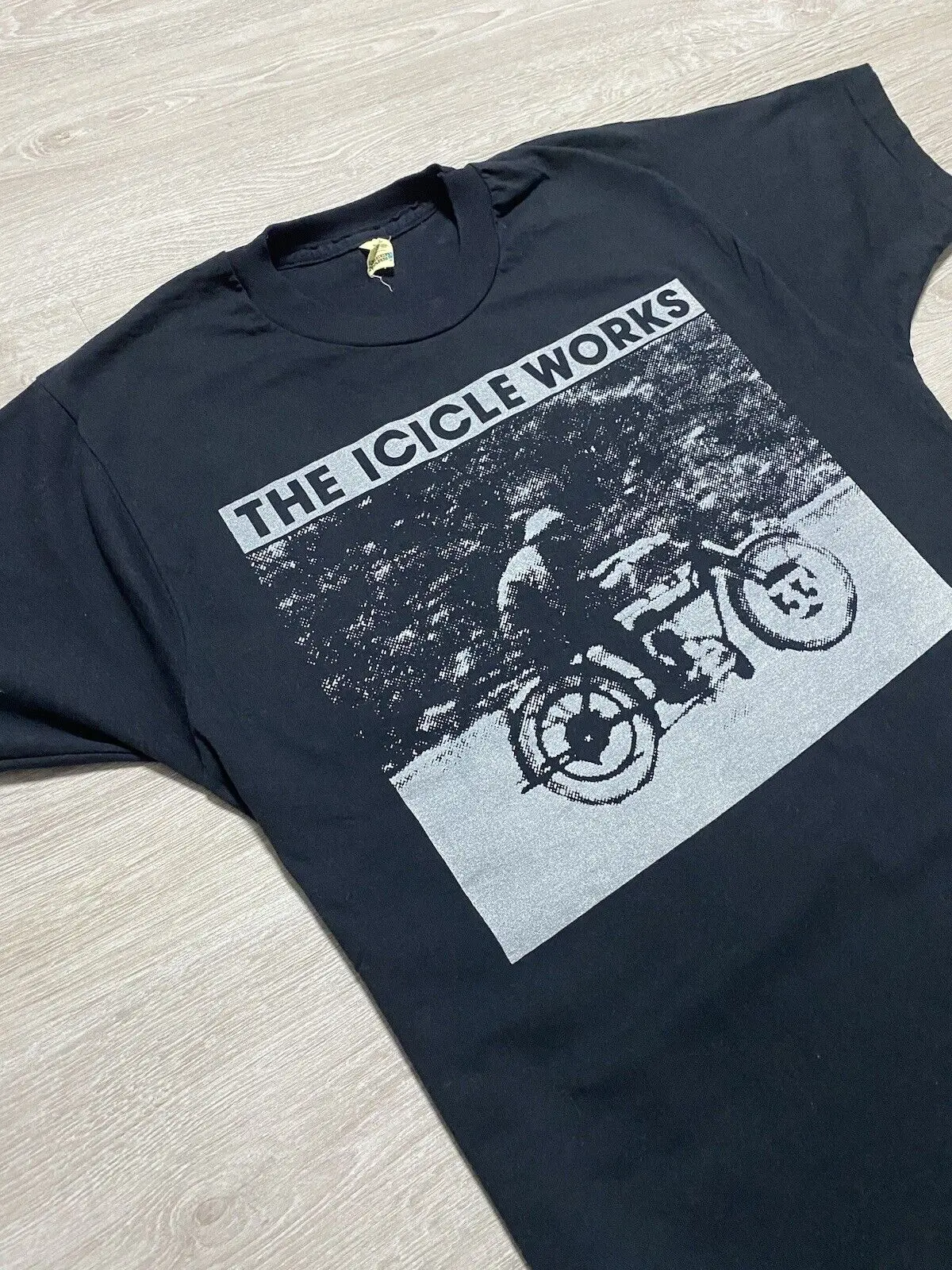 Vintage Screenstars The Icecle Works 80 S 90 Tour Tee 33 Maniche Lunghe O Corte