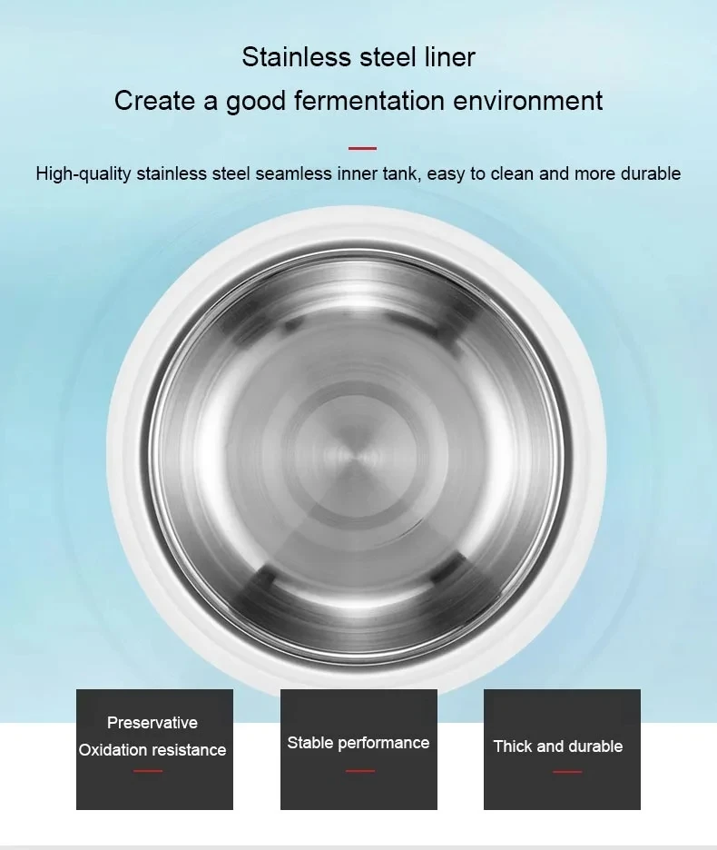 DMWD Electric Yogurt Maker Automatic Multifunction Stainless Steel Leben Container Natto Rice Wine Machine Four Yoghurt Cups 1L