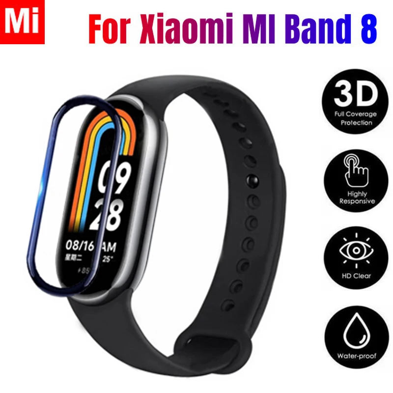 

3D Curved Fit Full Screen Protector Film for Xiaomi Mi Band 8 Protective Film Not Glass Smart Watch for MiBand8 Mi Band8