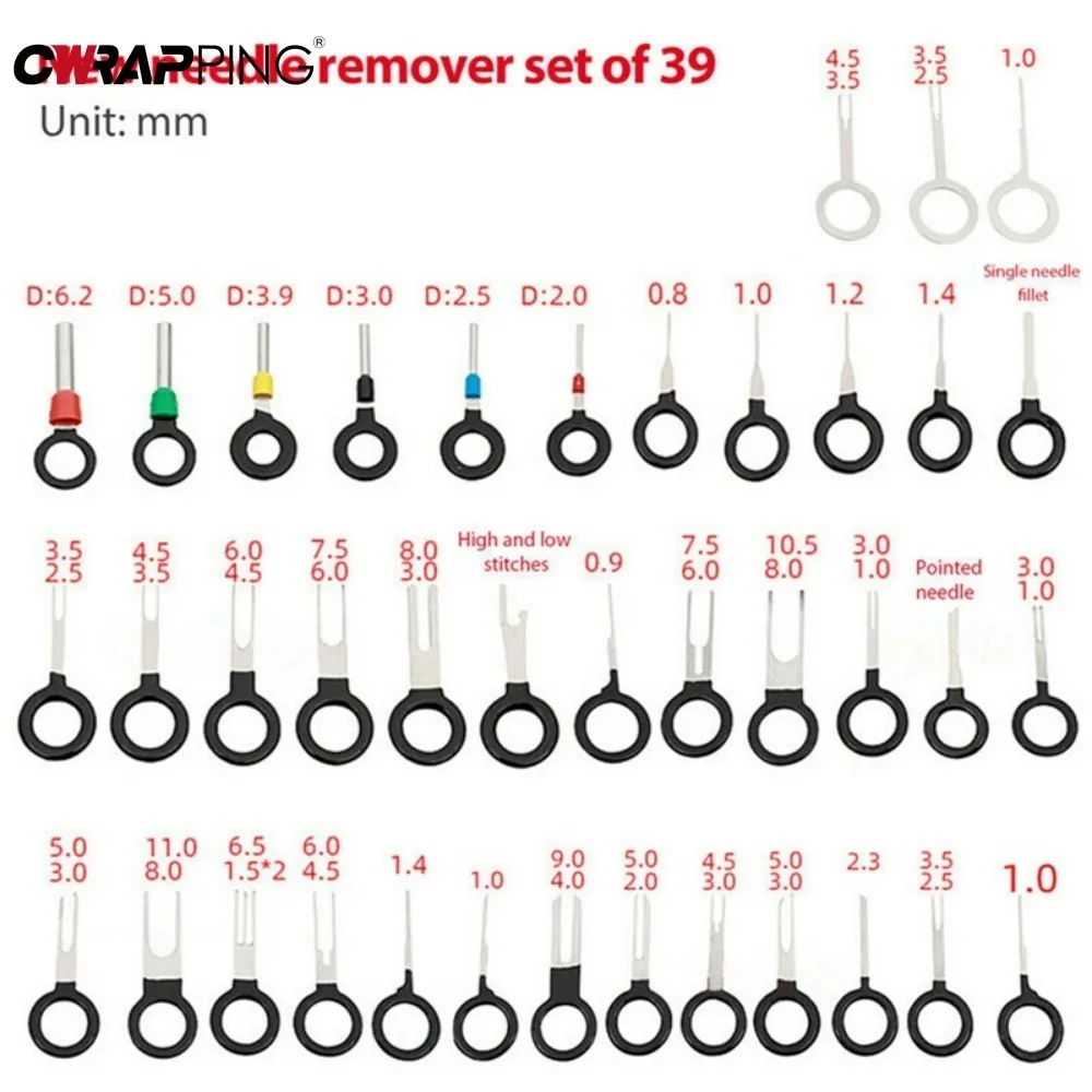 Car Terminal Removal Kit 26/36/41pcs Wire Plug Connector Extractor Puller Release Pin Set, car terminal extractor, terminal removal kit, car repair tool, terminal removal tool, car terminal puller, electrical connector pin removal kit