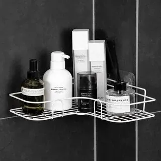 1PCS Non Perforated Bathroom Triangle Wall Mounted Shelf for Toilet Washbasin Storage for Storage Rack Bathroom Shelf Bathroom Shelf Rack Bathroom Storage Rack Wall Shelf Organizer Wall Shelf