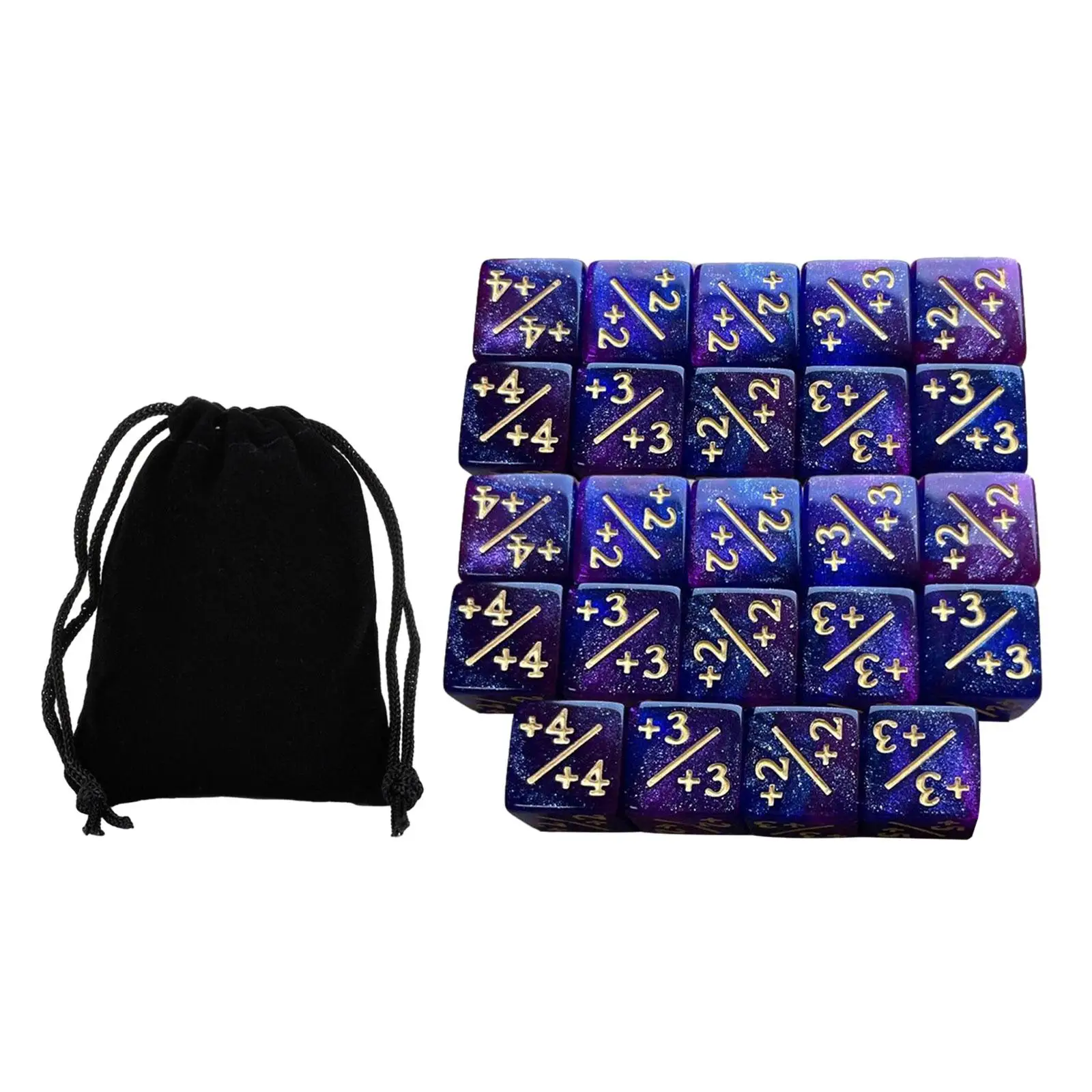 24Pcs Dices Counter Token Dice Six Sided Dice Set for Preschool Role Playing game dice dice set acrylic dice