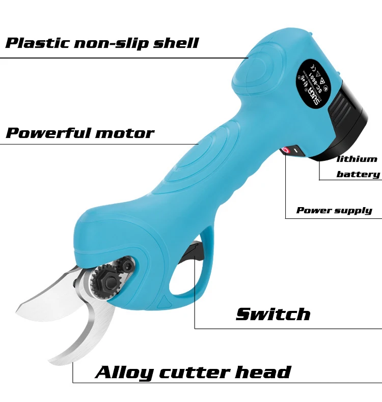 16.8V Cordless sekator litowo-jonowy sekator wydajne nożyczki Bonsai elektryczne gałęzie drzew narzędzia ogrodnicze elektryczne SC-8601 2 16.8V Cordless sekator litowo-jonowy sekator wydajne nożyczki Bonsai elektryczne gałęzie drzew narzędzia ogrodnicze elektryczne SC-8601 2