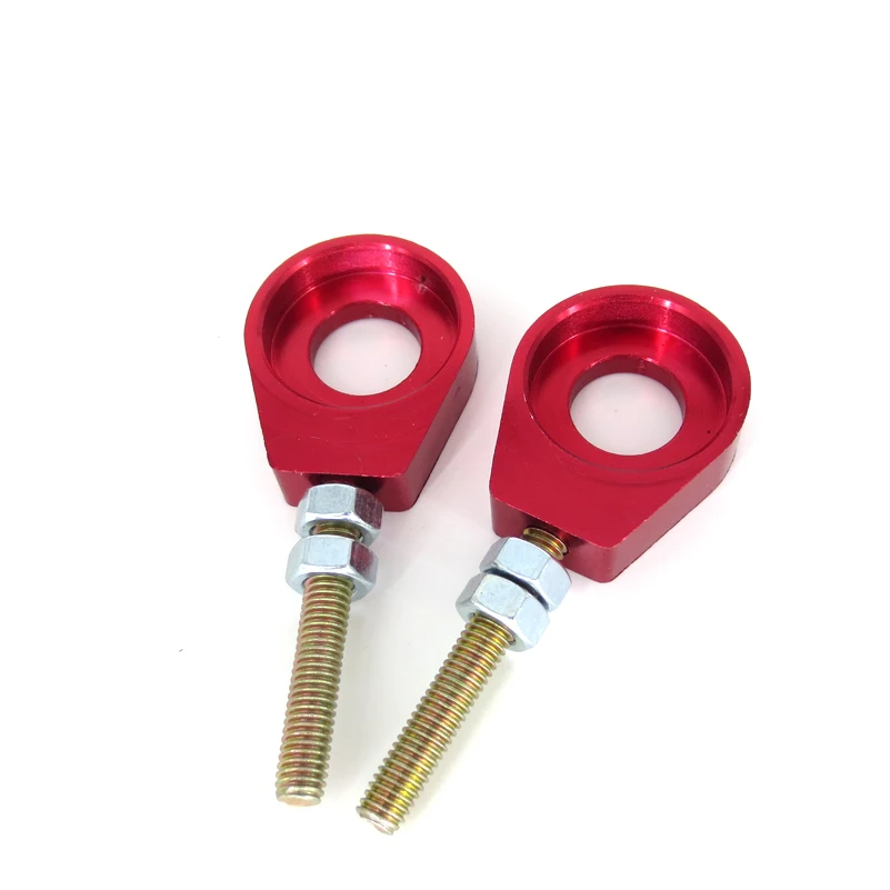 110cc 125cc 140cc Aluminum Chain Tensioner Adjuster Dirt Bike Pit ATV Motorcycle Scooter 12mm or 15mm Rear Wheel axle hole