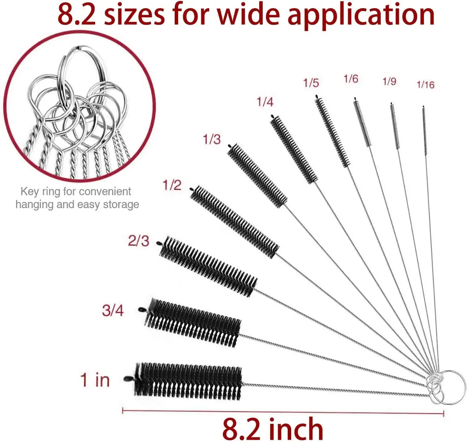 Magnetic Pipe Cleaner 10pcs 8.2Inch Straw Brush Kettle Spout Brush Pipe Cleaner Teapot Nozzle Set Bottle Tube Glasses Straw Cleaning