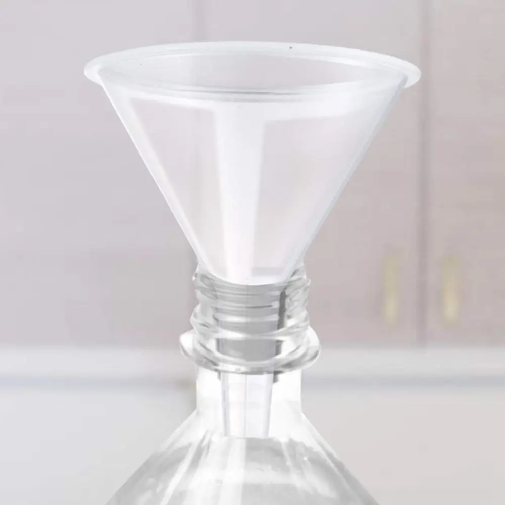 Clear Plastic Funnel Set for Kitchen and Lab Use