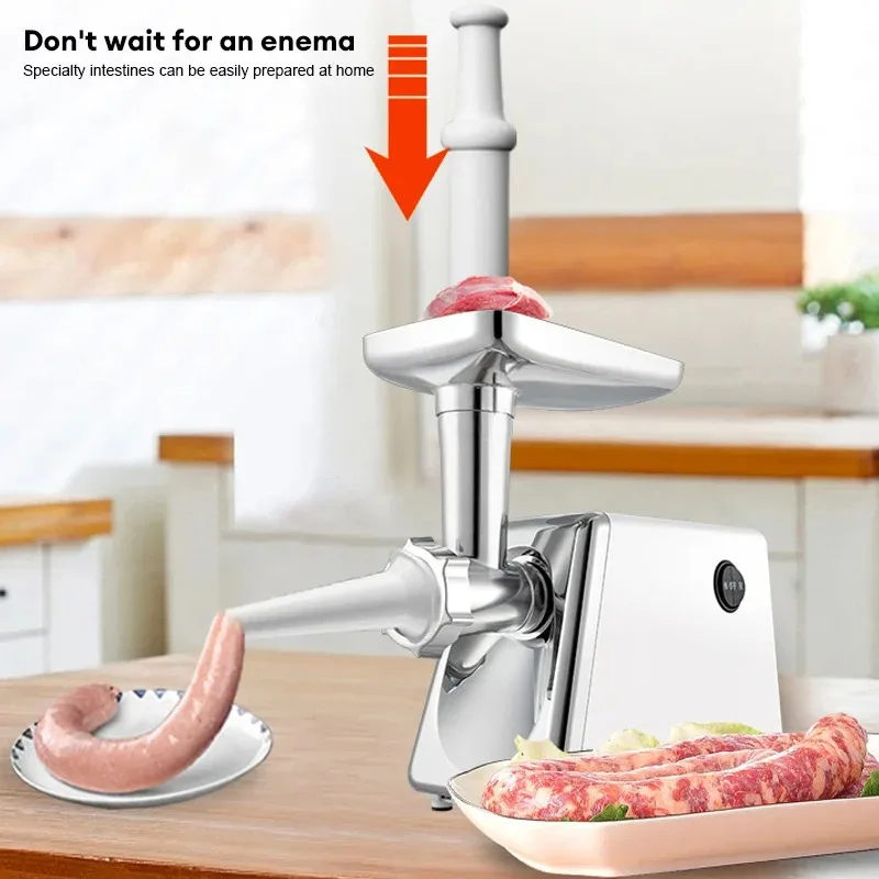 Electric Meat Grinder Heavy Duty Meat Mincer with Blades & Grinding Plates, Sausage Stuffer Maker, Grinder Plates for Home 3