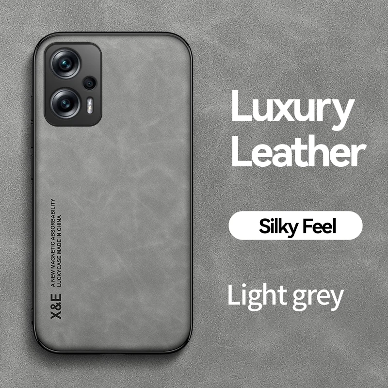 Phone Case Magnetic Case Leather Phone Case Phone Protector Cover For Xiaomi Poco X4 GT 5G Case Luxury Car Magnetic Holder Phone Case Soft Frame Leather Back Cover