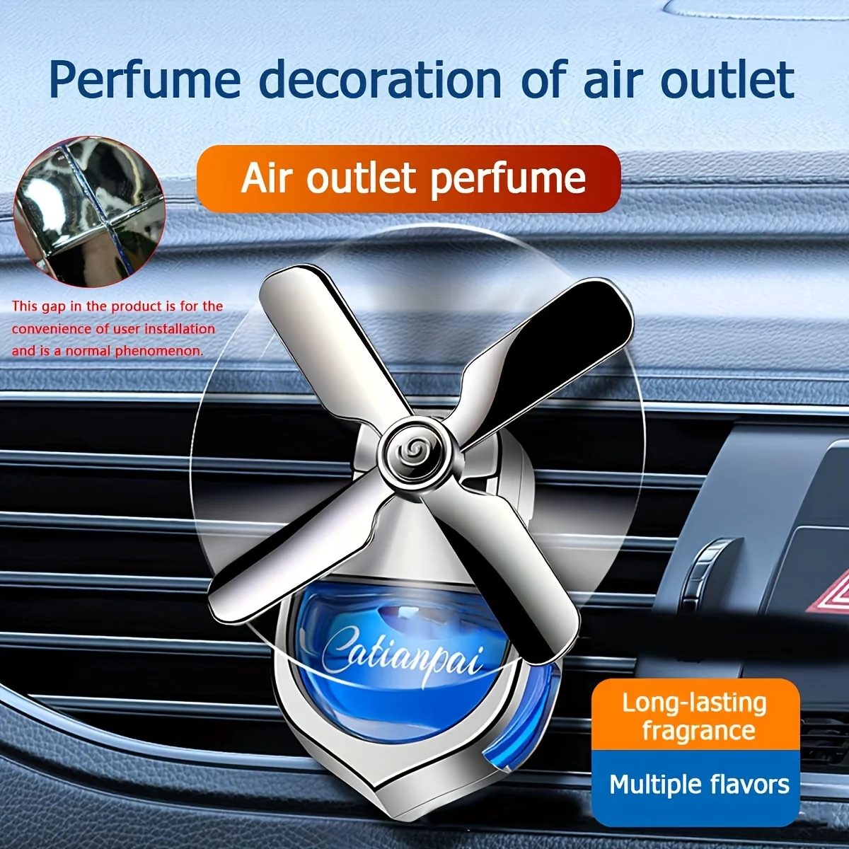 Four-Leaf Fan Car Fragrance Diffuser Pendant - Light Scent & Decorative Deodorizer