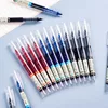 8pcs Roller Ball Pens Straight Liquid Gel Pen for Examination 0.5 Needle High-Capacity Black Red Blue Quick Drying Student 1