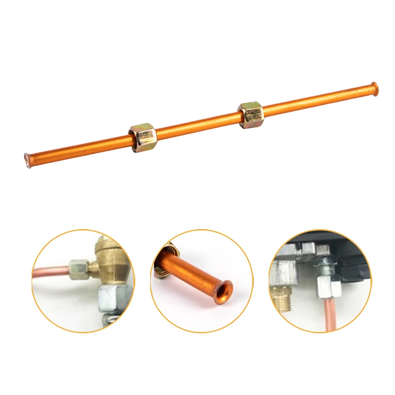 1PC High Quality G1/8 200mm Hex Nut Air Compressor Copper Exhaust Tube Replacement Hex Nut Copper Air Pipe Oil Pump Parts