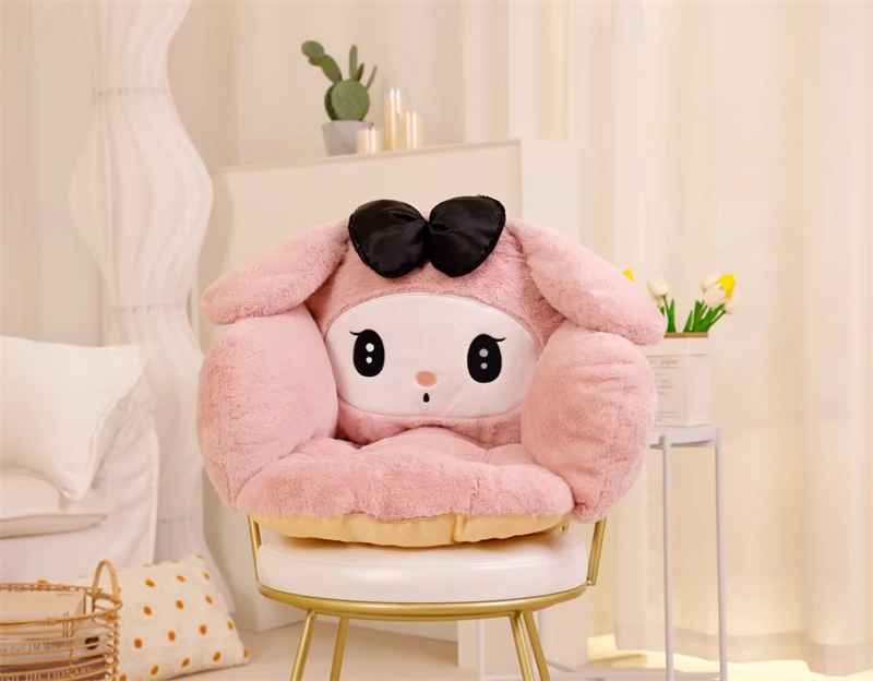 Kuromi My Melody Plush Lovely Seat Cushion Stitch Sitting Cushion for Chair Non-Slip