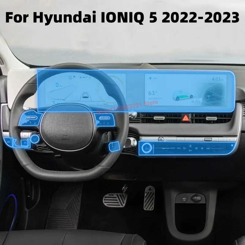 

Защитная пленка для салона автомобиля Hyundai IONIQ 5 2022-2023, Защитная пленка для фортепиано, прозрачная самоклеящаяся пленка из ТПУ для краски, защита от царапин