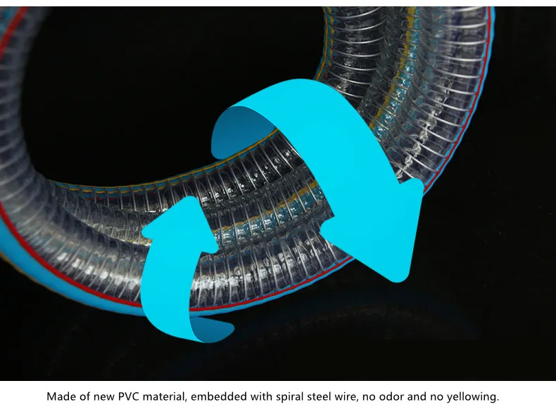Пвх стальной прозрачный пластиковый шланг для труб нетоксичный антифриз ...