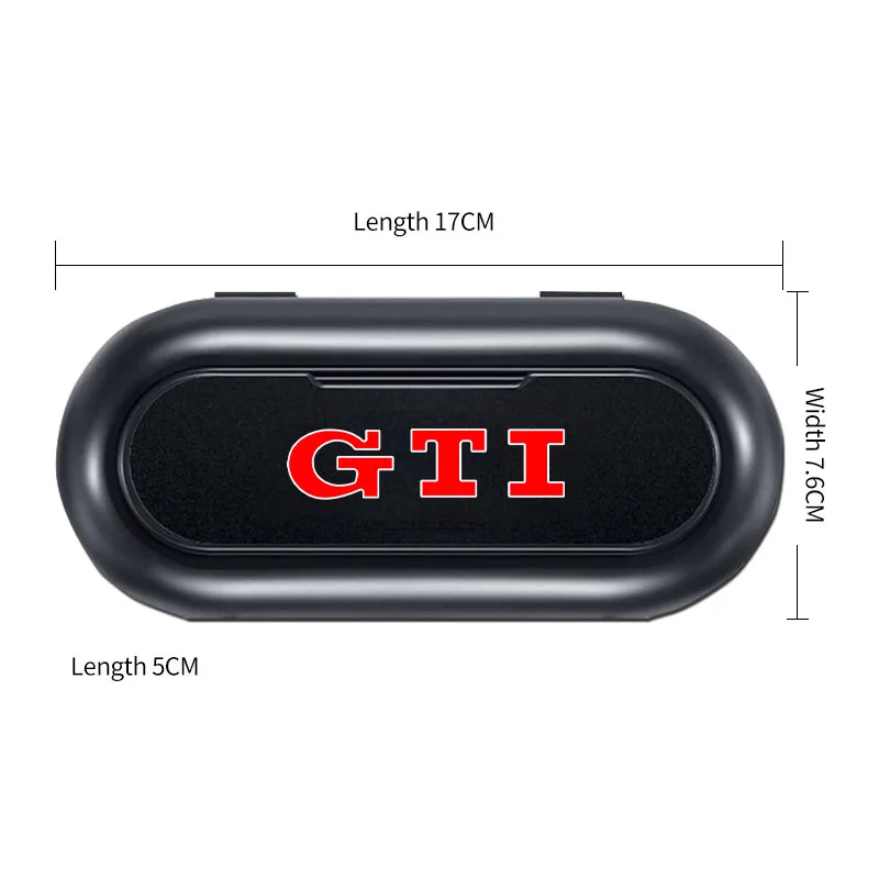 폭스바겐 GTI 제타 MK5 MK6 골프-4 5 6 7 파사트 3B7 601 171 B5 B6 B7 T4용 차량 햇빛 가리개 안경 보관함 홀더 정리함 엠블럼