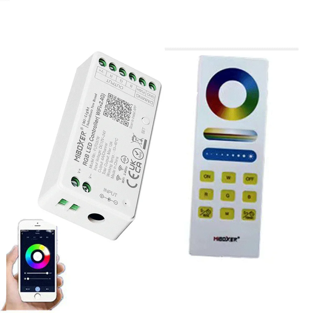 Description Picture 2 of itemWiFi+2.4G LED Controller RGB Smart Music APP Voice Control For Underwater Submersible Swimming Pool Light Night Lamp Spotlight