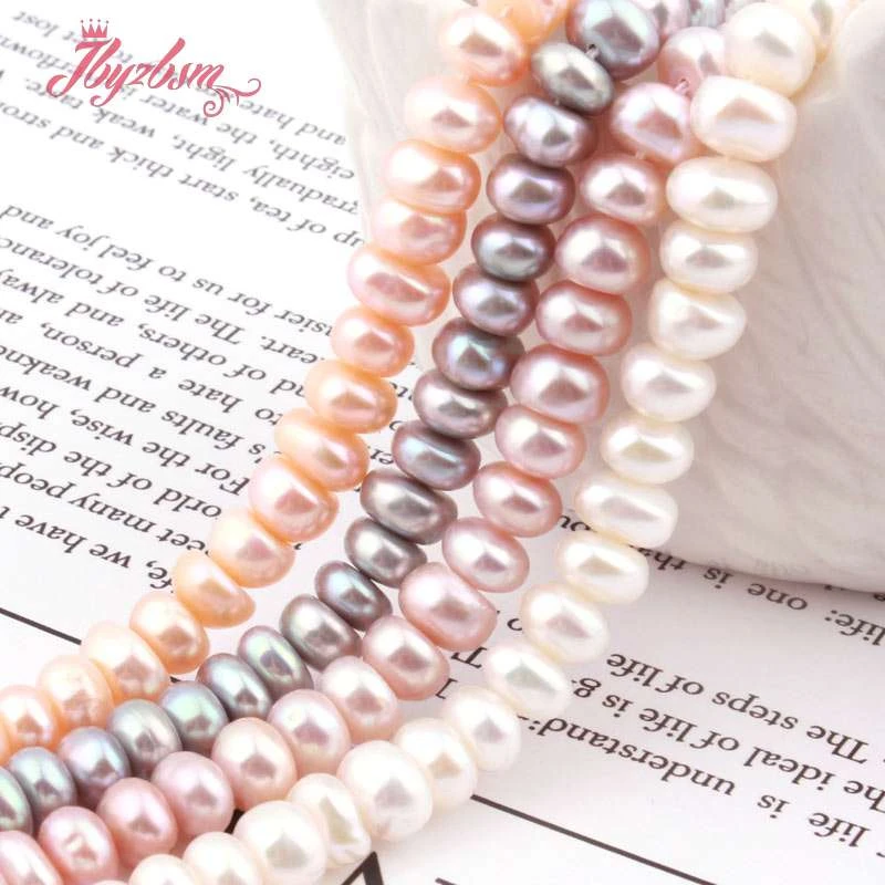 Natural AA Grade Freshwater Pearl 5x6mm Rondelle Beads Loose Stone Beads For Jewelry Making DIY Necklace Bracelet Strand 15