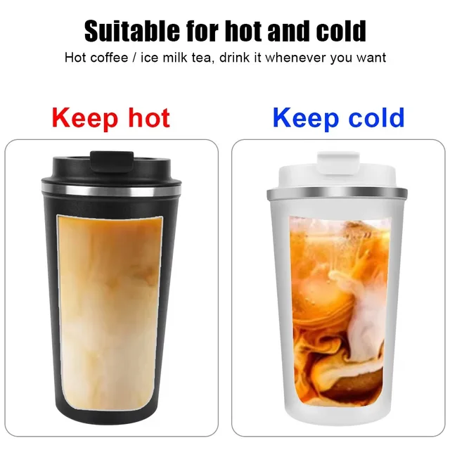 Tasse Thermos de voyage étanche de 380/510ML, pour thé, eau, café, isolation Double couche, tasse Thermos pour café froid et chaud 4