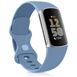 Premium Soft TPU Watch Strap - Stylish Replacement Bracelet - Charge 6 (Advanced blue)