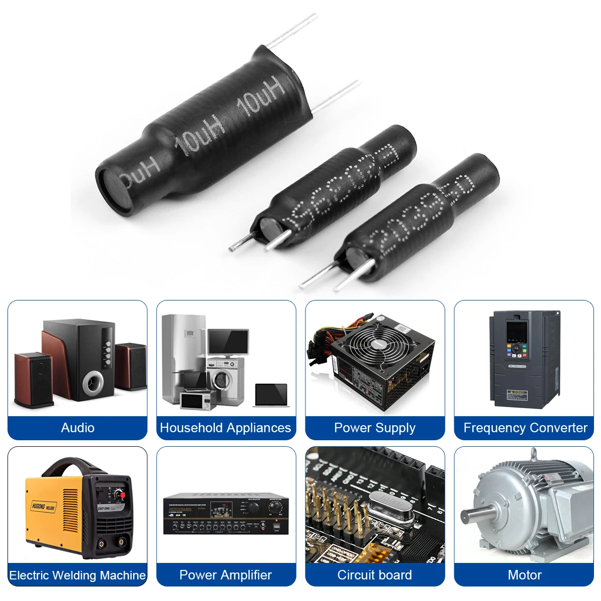 10 Stück Stabinduktor Magnetstabspule DC Filterinduktivität 1UH 1,5UH 2,2UH 3,3UH 4,7UH 8UH 10UH – Detail 4