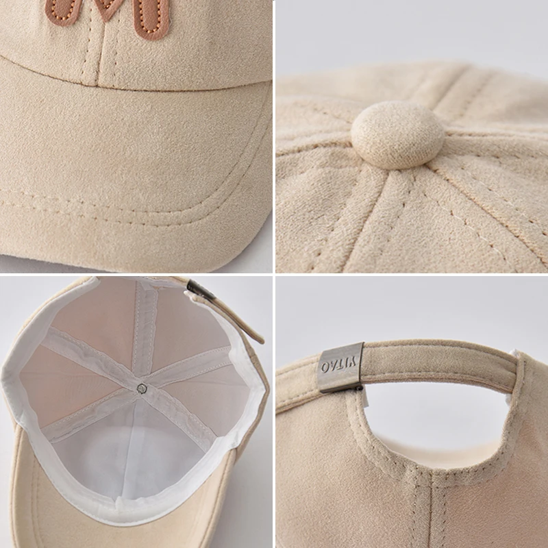 Spring Autumn Children Baseball Cap Suede Letter Baby Hat Outdoor Casual Boys Girls Kids Adjustable Sun Visor Caps 6