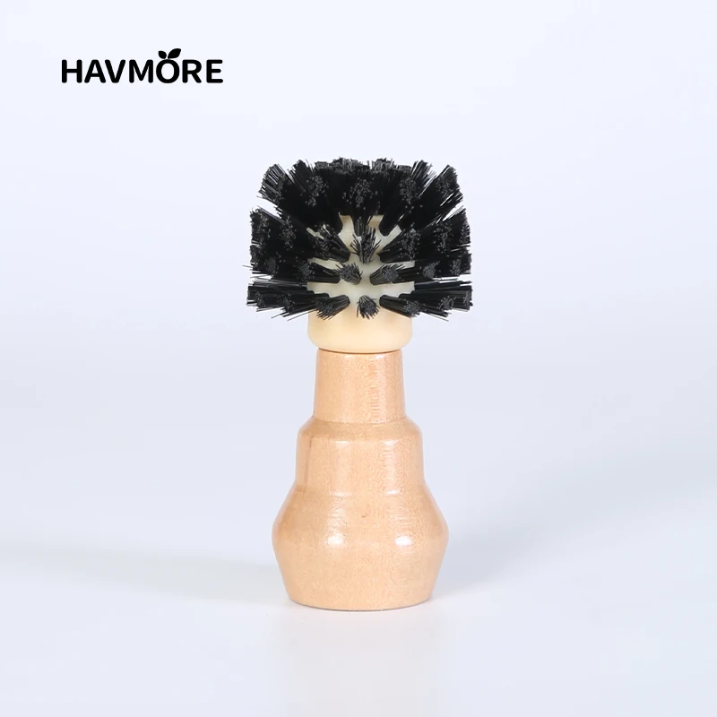 فرشاة تنظيف قهوة خشبية فاخرة