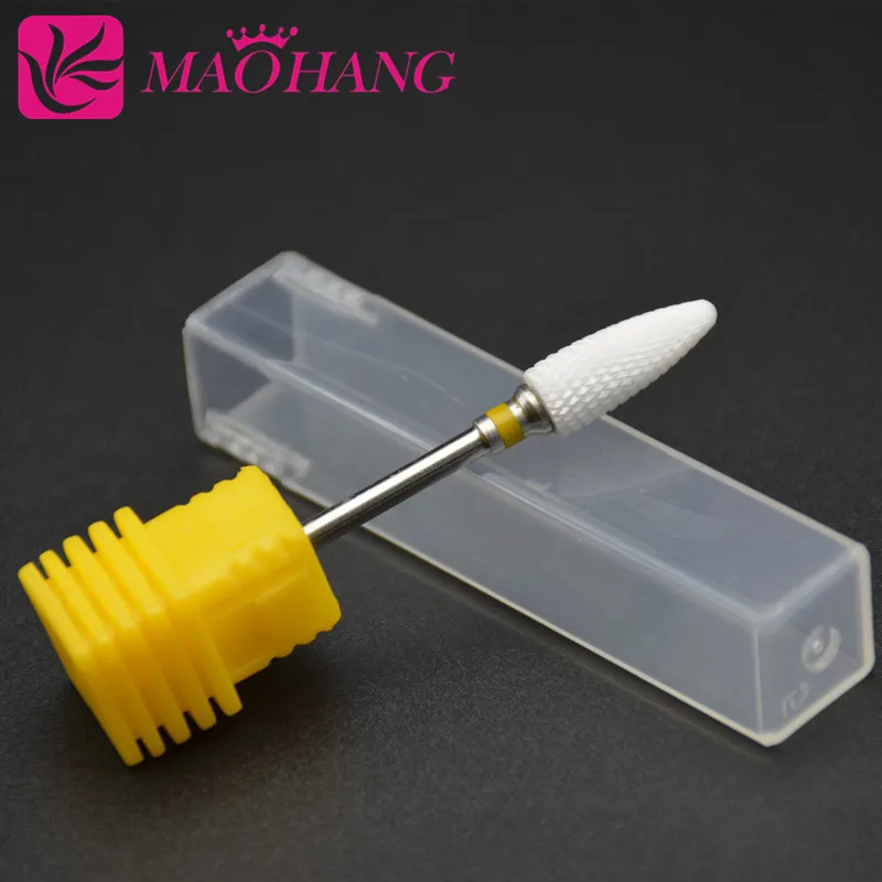 Nail Drill Bit Nail Drill Bits MAOHANG Bullet Ceramic Nozzle Nail Drill Bit Milling Cutter Device For Nail Art Electric Drill File Manicure Pedicure Machine