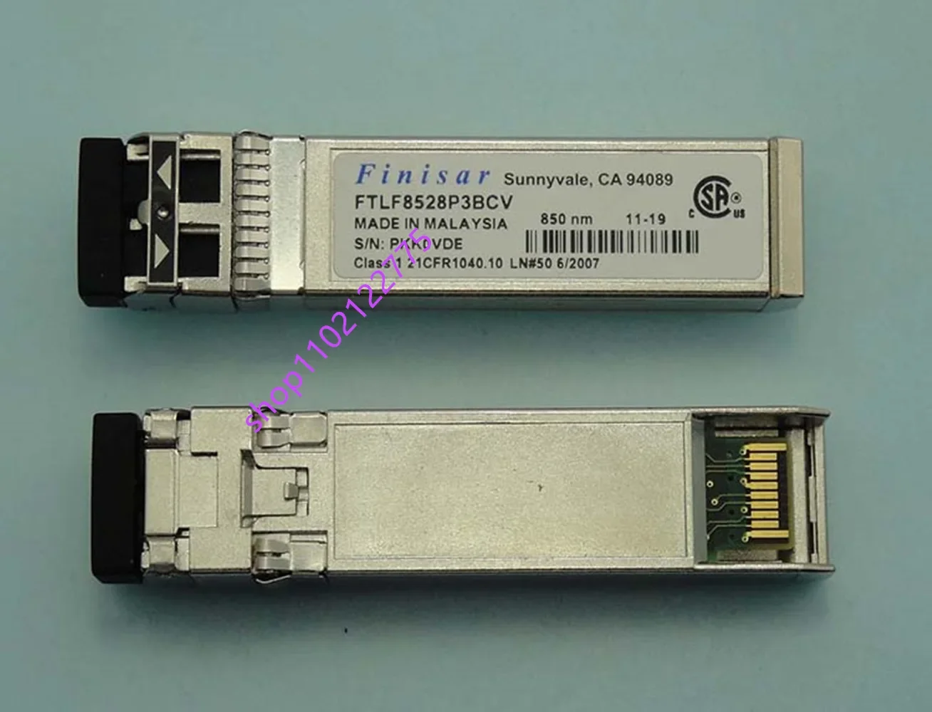 FTLF8528P3BCV Finisar 8GB SFP+ SW 850nm 300m Fibre Channel Transceiver Module Finisar 8g Sfp Transceiver/8g Sfp Fiber Switch