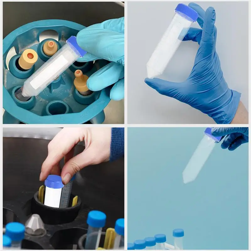 50/25PCS Conical Centrifuge Tubes With Screw Cap Pointed Head Test Tubes Polypropylene Centrifuge Sample Vial Bottles 50ml