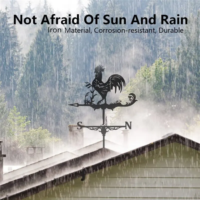 Outdoor Metal Rooster Weathervane Garden Barn Ornament weather vane garden ornaments