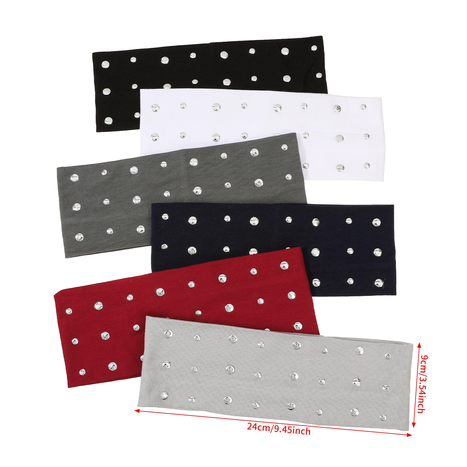 1 Pc Wide Elastic Headband Dot Pattern Fashion Stretchy Non Slip Hair Band for Girl Workout Sport Hair Accessories Headwrap