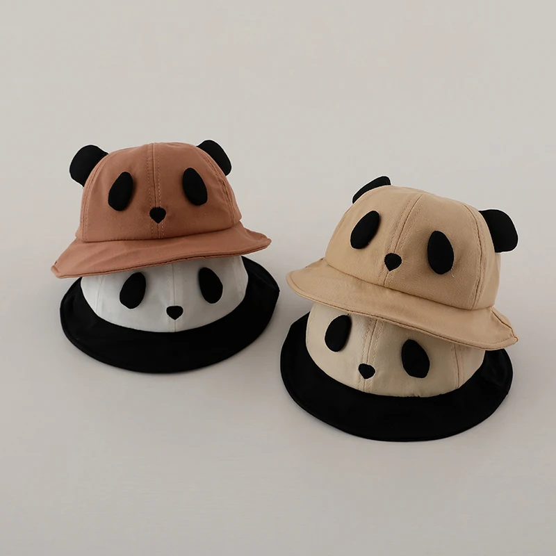 Cute Panda Basin Cap 6-18Months Baby Sunshade Fisherman Hat