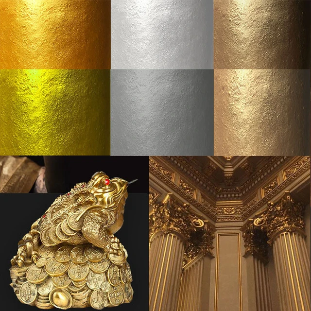 350/1000g Gold Leaf Paint Glitter Gold Powder Paint Water Based Paint Paint  Art Sculpture Home Decoration and Renovation - AliExpress