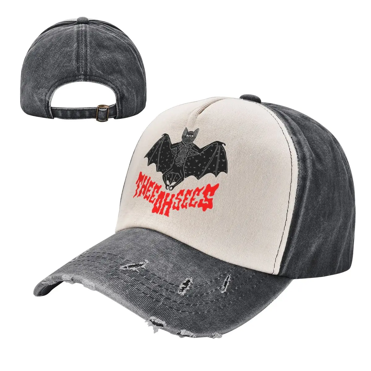 

Unisex Fashion Thee Oh See Help Racerback Washed Baseball Caps